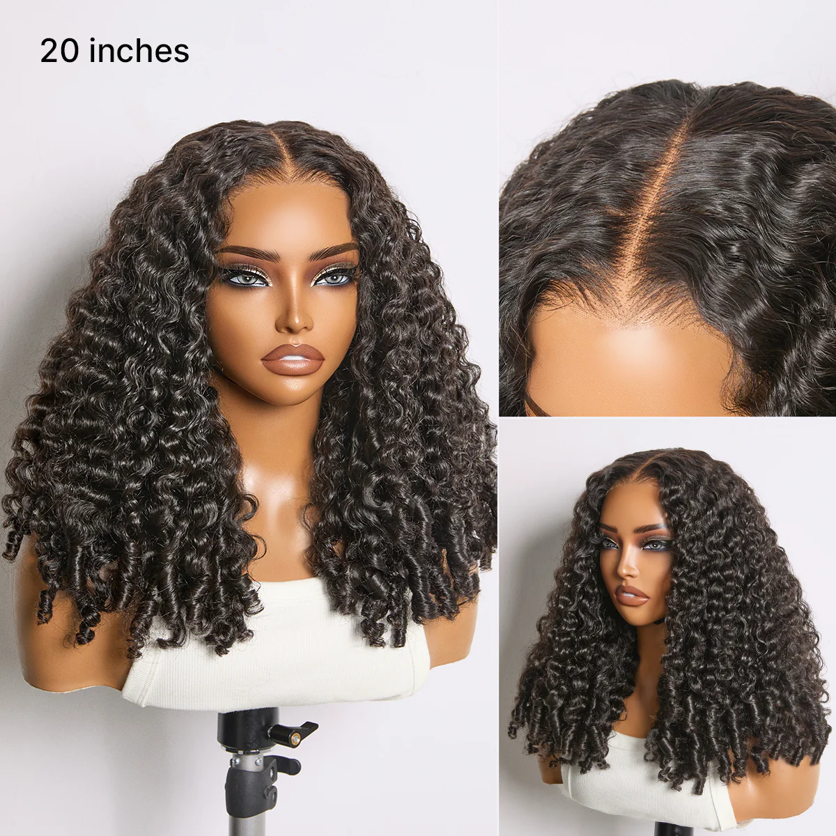 180% Density Burmese Curly Finger Coil Ends Glueless 5x5 Closure HD Lace Wig Pre-Cut Lace - Limited Time Offer - Image 3