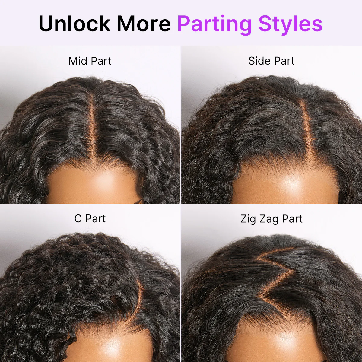 180% Density Kinky Curly PartingMax Glueless 7x6 Closure HD Lace Wig Pre-Cut Lace Flexi-Fit Drawstring Cap - Image 12