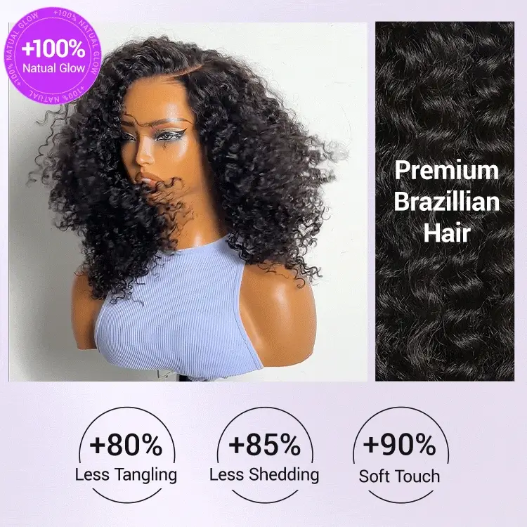 180% Density Kinky Curly PartingMax Glueless 7x6 Closure HD Lace Wig Pre-Cut Lace Flexi-Fit Drawstring Cap - Image 6