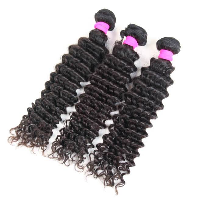 3pcs Deep Wave 100% Virgin Human Hair Curly Bundles - Image 2