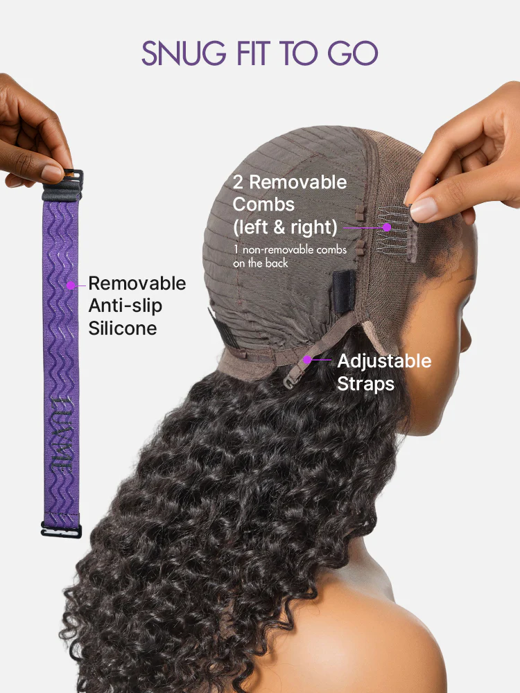 48H Delivery | Readitress™ Knotless Fulani Braids Deep Wave Glueless Ear-to-ear 13x4 Frontal HD Lace Wig Human Hair - Image 9