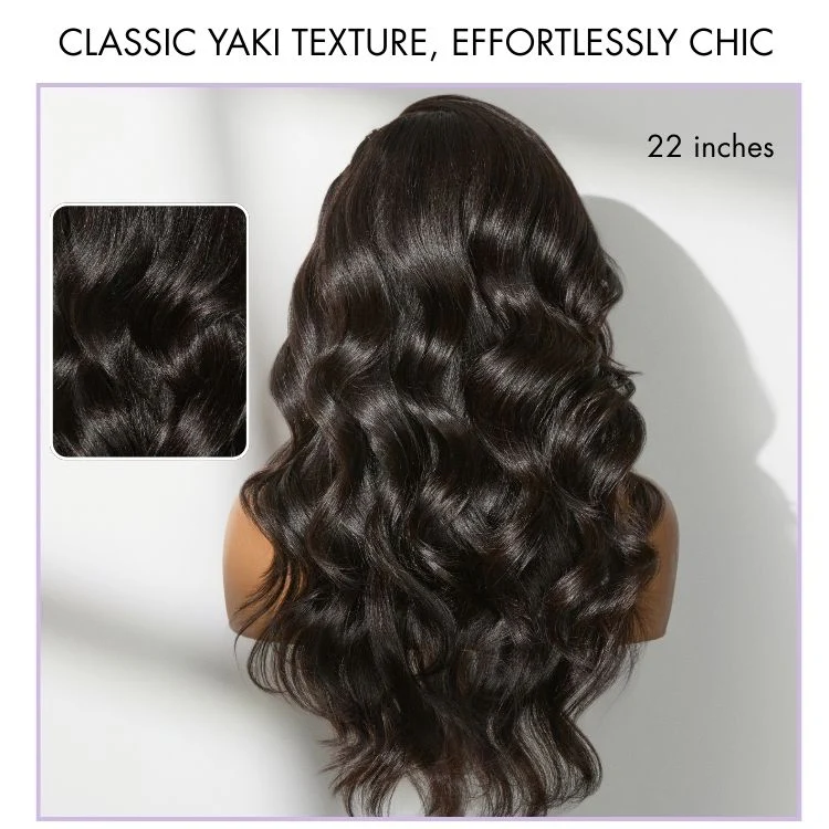 48H Delivery | Readitress™ Side Braided Yaki Body Wave Glueless Ear-to-ear 13x6 Frontal HD Lace Wig Human Hair Flexi-Fit Drawstring Cap - Image 5