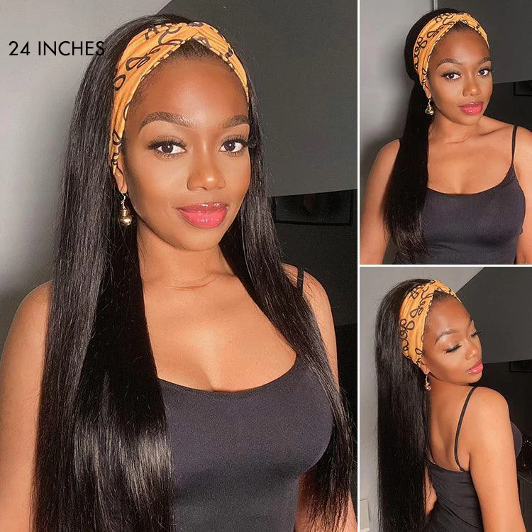 Put On & Go Silky Straight Headband Wig Beginner Friendly 100% Human Hair (Get Free Trendy Headbands) - US Only - Image 8