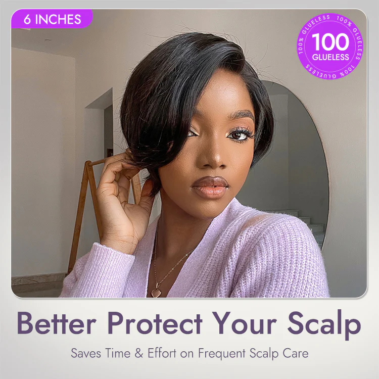 Affordable Pixie Cut Minimalist HD Lace Glueless Wig Pre-Cut Lace - Image 5