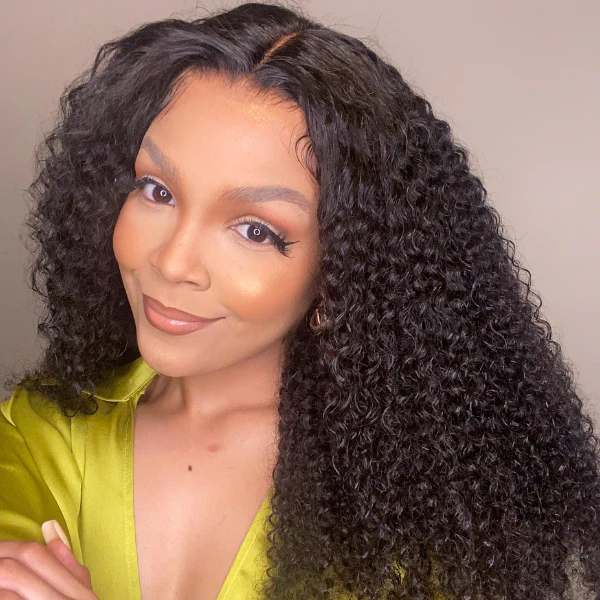 Afro Curly 13x4 Frontal HD Lace Free Part Long Human Hair Wig - Image 4
