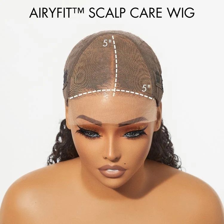 AiryFit™ Scalp Care Wigs - Blonde Highlight Water Wave Snugfit Glueless 5x5 Closure Lace Long Curly Wig Pre-Cut Lace - US Only - Image 9