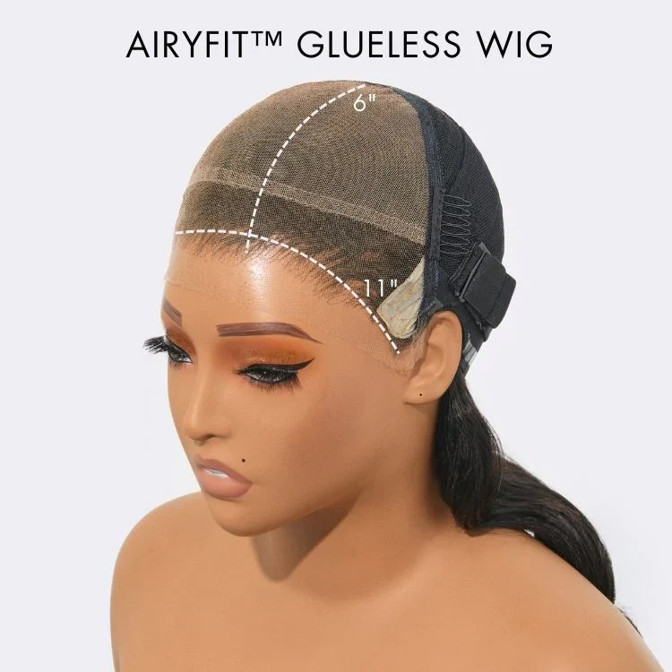 AiryFit™ Scalp Care Wigs - Deep Parting Loose Body Wave Human Hair Wig 11x6 Frontal HD Lace Glueless Wig - Image 14