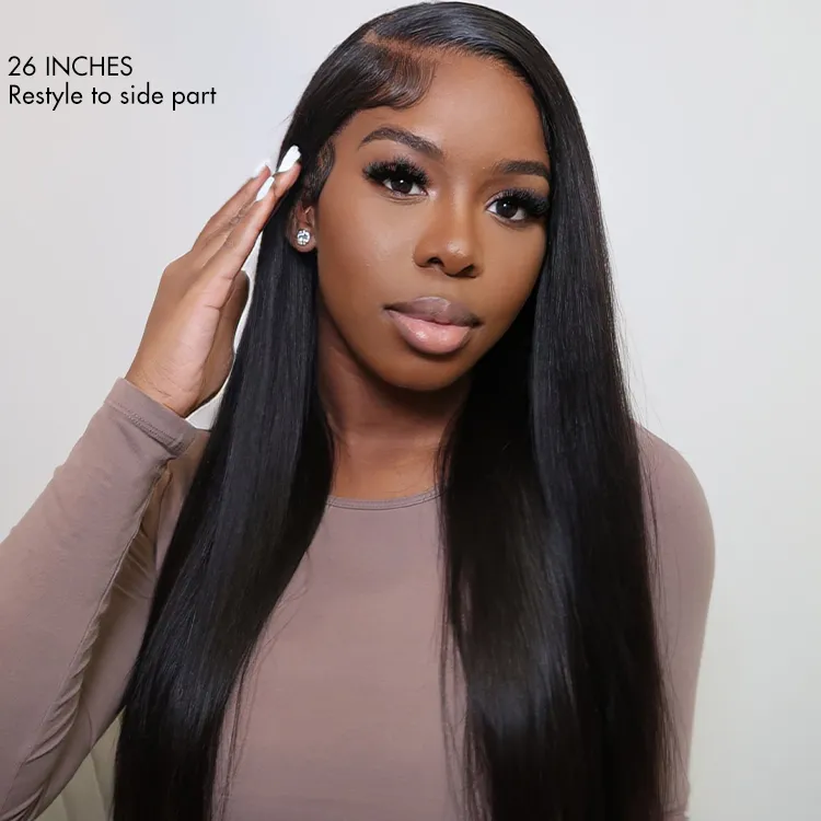 AiryFit™ Scalp Care Wigs - Silky Straight Middle Part Glueless 5x5 Closure Lace Long Wig Pre-Cut Lace - Image 12