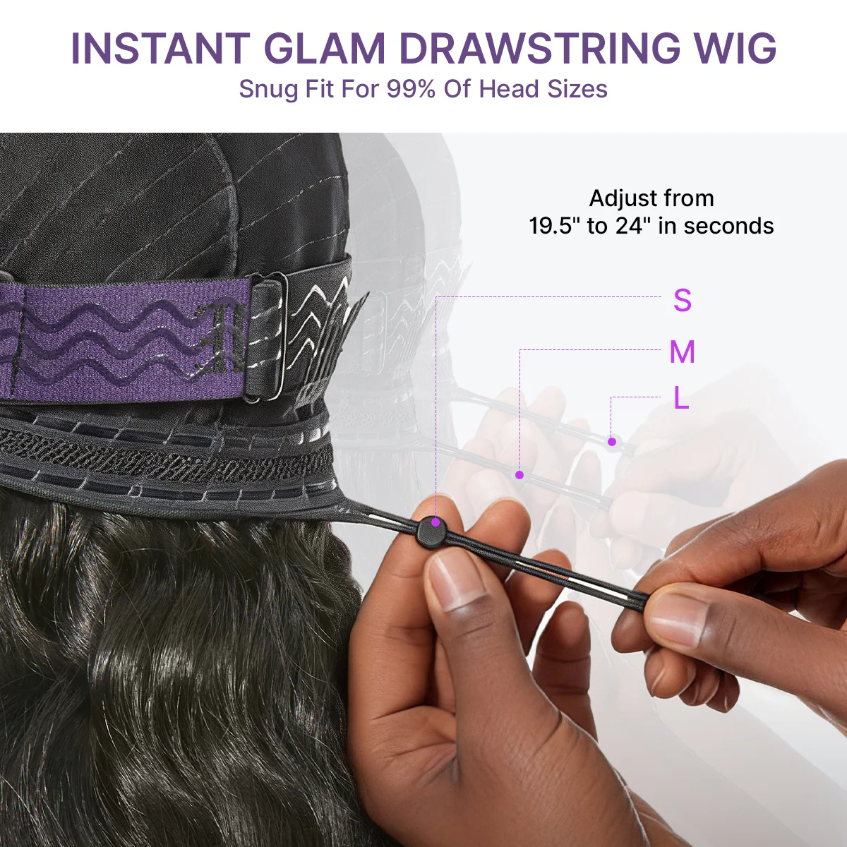 All-Day Curl Hold™ Premier Grade Hair 250% Density Loose Wave SilkShield™ Glueless 13x4 HD Lace Front Wig Pre-Cut Lace Flexi-Fit Drawstring Cap - Image 12
