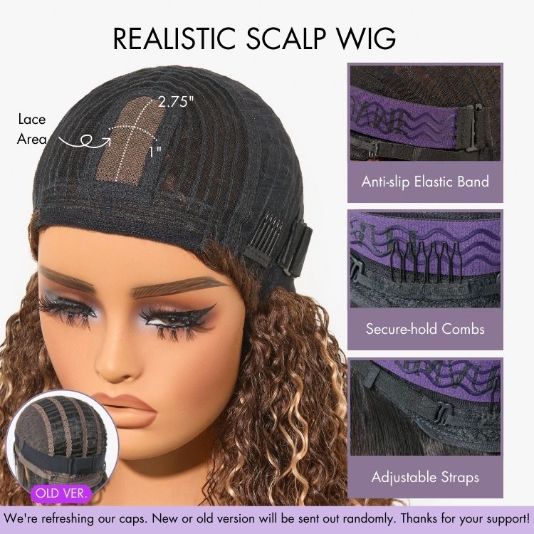 Ash Blonde Highlights with Dark Brown Base Yaki Blunt Cut Bob Wig with Bangs Glueless Minimalist Lace Short Wig - Image 12
