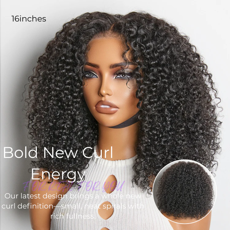 Beginner Friendly 200% Density Glueless 5x5 Closure Pre-Cut Lace Afro Curly Wig Flexi-Fit Drawstring Cap - Image 8