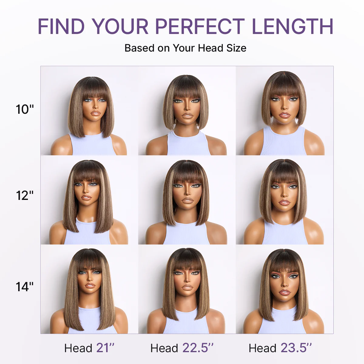 Beginner Friendly Honey Blonde Highlight Yaki Blunt Cut Bob Glueless Minimalist Lace Bob Wig with Bangs - Image 10