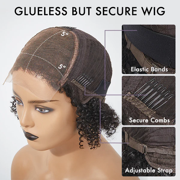 Blonde Highlight Loose Wave Glueless 5x5 Closure Lace Wig with Cute Bangs - US Only - Image 8