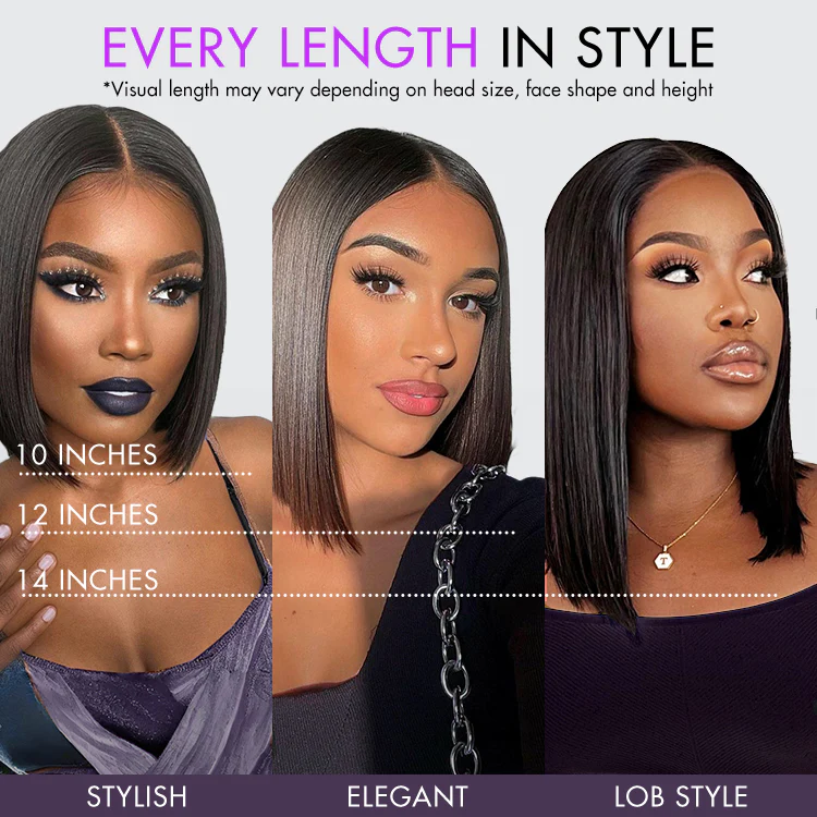 Glueless 4x4 Closure Undetectable HD Lace Bob Wig 100% Human Hair | Pre-bleached Knots - US Only - Image 6