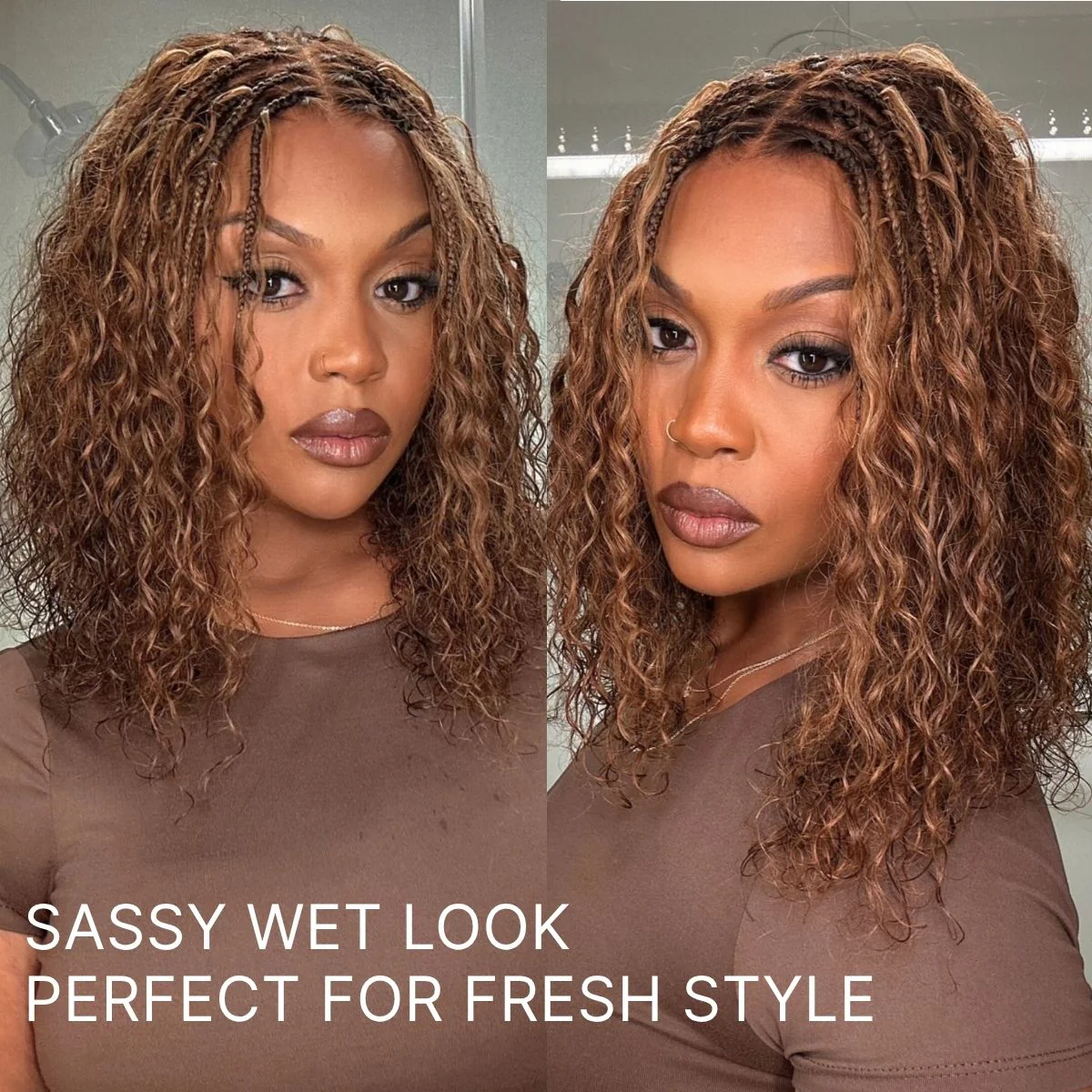 Readitress™ Boho Braids Deep Curly Glueless 5x5 Closure Lace with Braided Top Human Hair Wig Pre-Cut Lace - Image 13