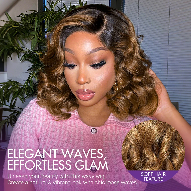 Bouncy Blonde Light Weight Left C Part Loose Wave Glueless 5x5 Closure Lace Wig Breathable Cap - US Only - Image 6