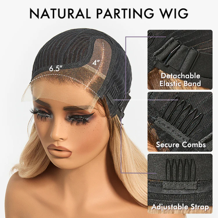 Brown Highlight Layered Wavy Butterfly Haircut Glueless Minimalist HD Lace Wig Pre-Cut Lace - Image 11