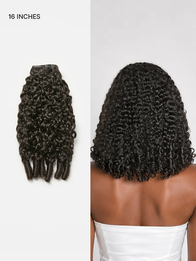 Burmese Curly Finger Coil Ends Seamless Clip in Extensions Real Human Hair Pieces 135g 9pcs / 7pcs with Free Gift - Image 5