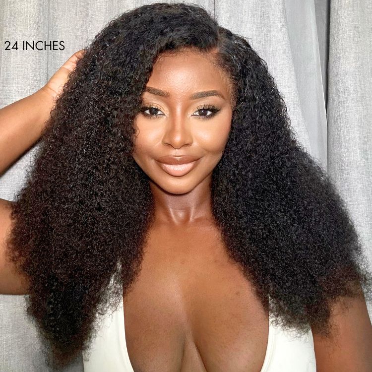 4C Edges | Realistic Kinky Edges Afro Curly Glueless Long Wig 100% Human Hair -US Only - Image 5