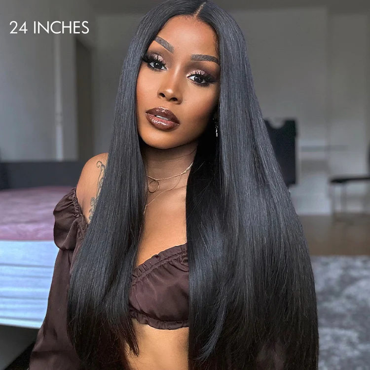 200% Mega Density | Silky Straight Glueless 5x5 Closure HD Lace Long Wig - US Only - Image 3