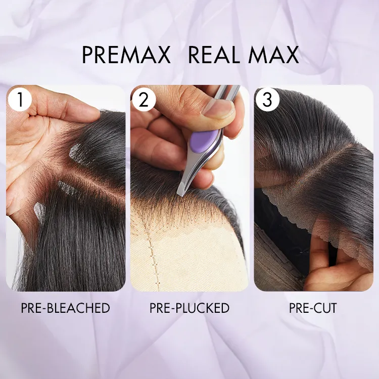 VIP ONLY | Silky Straight Middle Part Glueless 5x5 Closure Lace Long Wig Pre-Cut Lace - Image 3