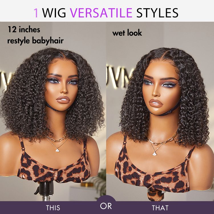 Crownease™ Go Natural Ease | Soft Kinky Curly Glueless 5x5 Closure HD Lace Wig Ready to Go - Image 4