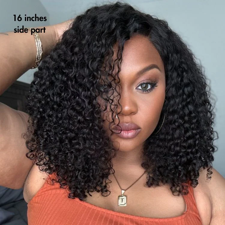Crownease™ Go Natural Ease | Soft Kinky Curly Glueless 5x5 Closure HD Lace Wig Ready to Go - Image 5