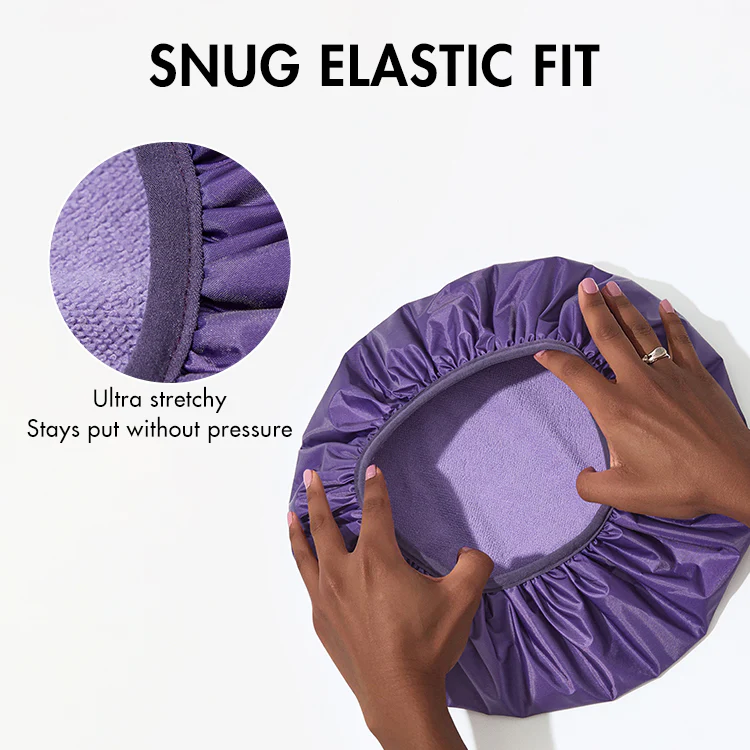 Dual-Layer Shower Cap 1pc, Perfect for All Hair Lengths, Breathable & Comfortable - Image 7
