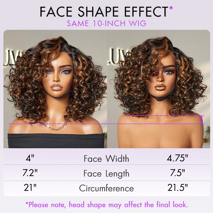 Effortless Elegance Copper Highlight / Natural Black Bouncy Curl Wig Minimalist HD Lace Glueless Wig Pre-Cut Lace - Image 19