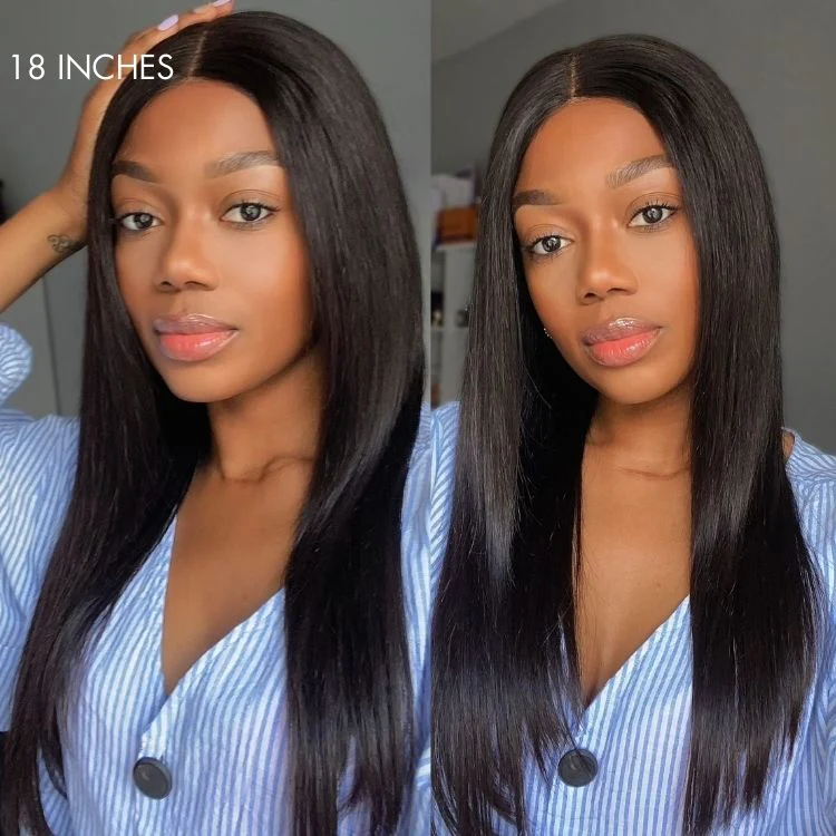 Effortless Straight 4x4 Closure Lace Glueless Mid Part Long Wig 100% Human Hair -US Only - Image 5