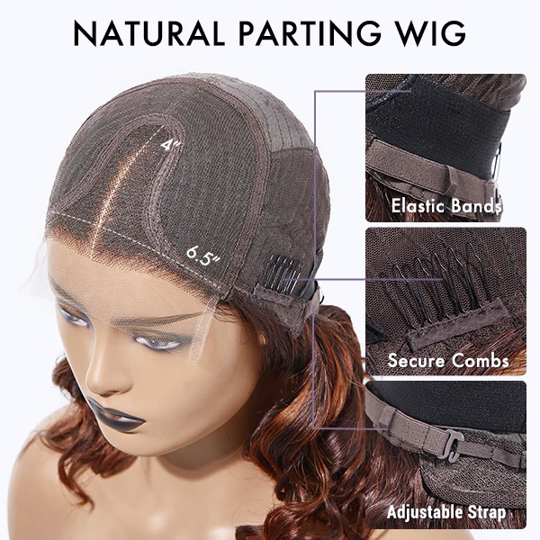 1 SEC INSTALL WIG | Elegant Boss Vibe Short Pixie Cut Natural Black / Ombre Brown Glueless Minimalist HD Lace Wig Pre Cut Lace - Image 14