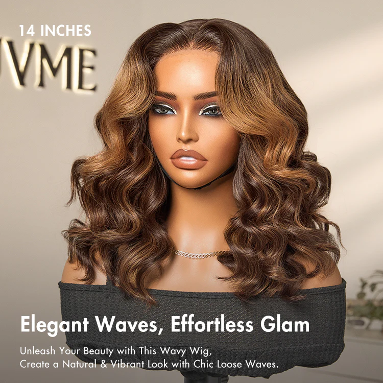 Luvme Hair 180% Density Elegant Chocolate Brown Loose Wave Minimalist HD Lace Glueless Wig Pre-Cut Lace - US Only - Image 2