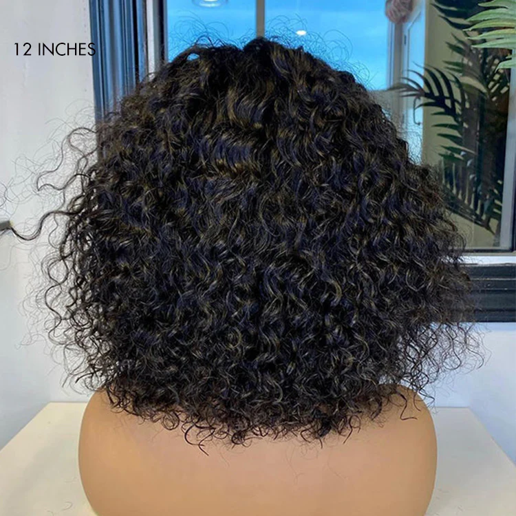 Exclusive Sale | Beginner Friendly Water Wave Minimalist Lace Glueless Short Wig with Bangs - Image 7