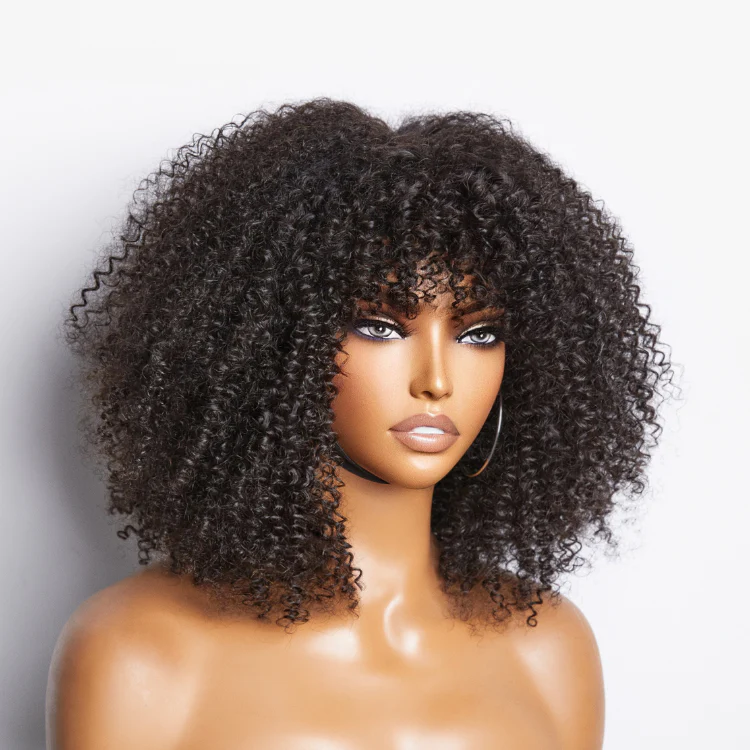 Special Deal | Ready to Go Bouncy Jerry Curl Glueless Minimalist Lace Wig with Bangs - US Only - Image 7