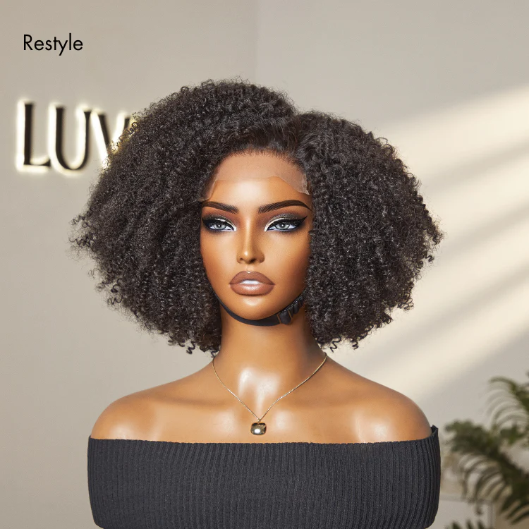 Go Natural Ease | Breathable Cap Natural Bouncy Fluffy Jerry Curl Glueless 5x5 Closure Lace Wig - US Only - Image 3