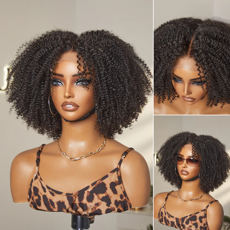 Go Natural Ease | Breathable Cap Natural Bouncy Fluffy Jerry Curl Glueless 5x5 Closure Lace Wig - US Only - Image 4