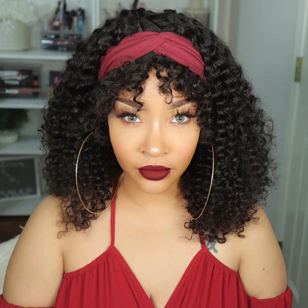 Throw On & Go Deep Wave No Lace Glueless Long Headband Wig 100% Human Hair - US Only - Image 2