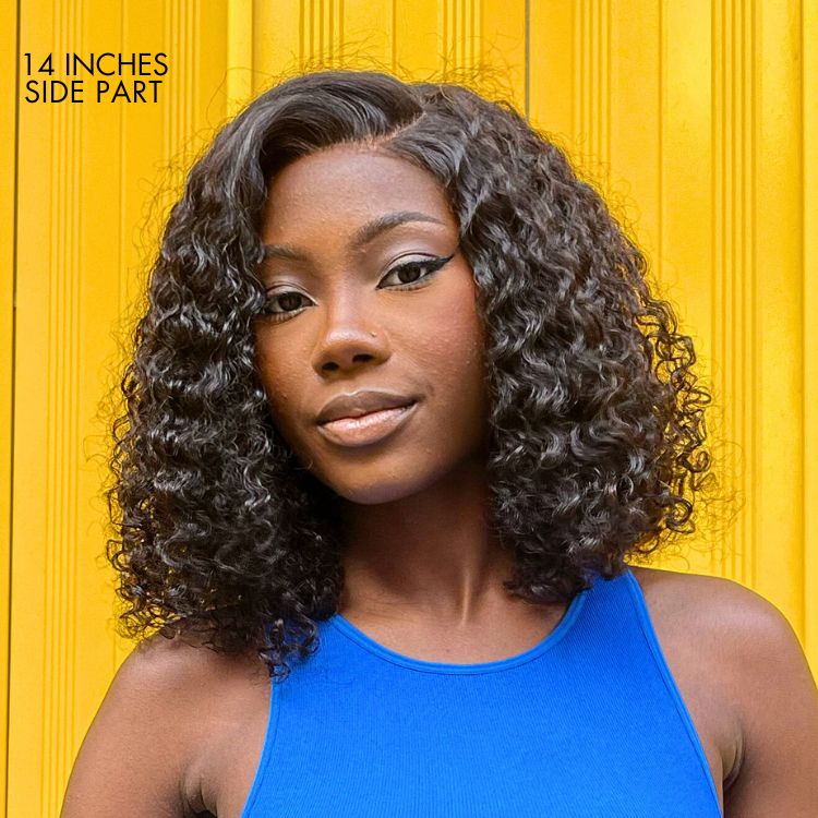 Kinky Curly Natural Black Glueless 5x5 Closure HD Lace Wig Ready To Go | Large & Small Cap Size - US Only - Image 4