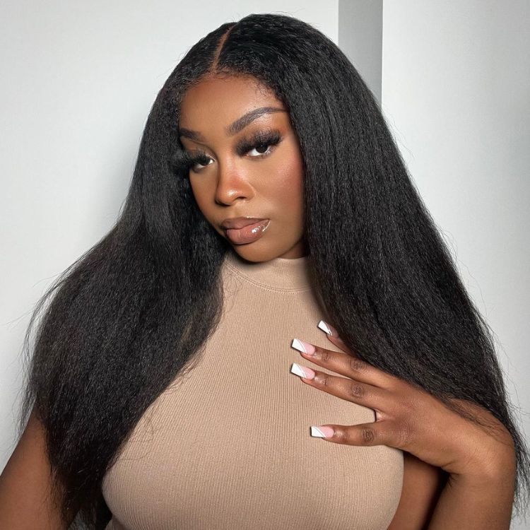 Kinky Straight U Part Quick & Easy Affordable 100% Human Hair Wig - Image 5