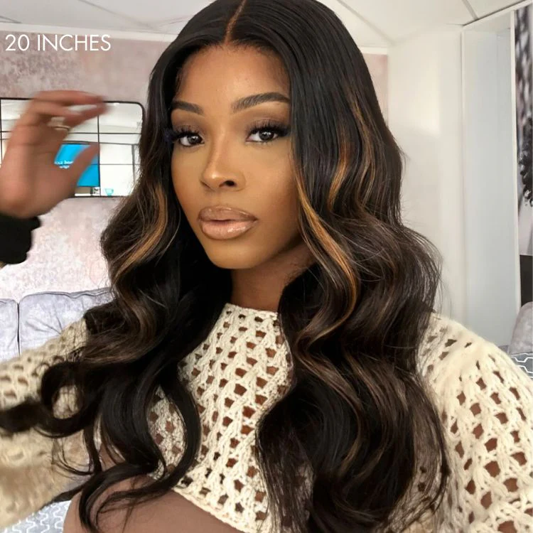 Blonde Piece Highlights Loose Wave Glueless 5x5 Closure HD Lace Wig | Large & Small Cap Size - Image 2