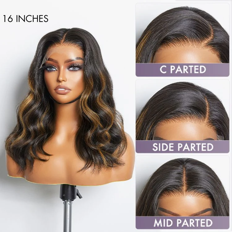Blonde Piece Highlights Loose Wave Glueless 5x5 Closure HD Lace Wig | Large & Small Cap Size - Image 5