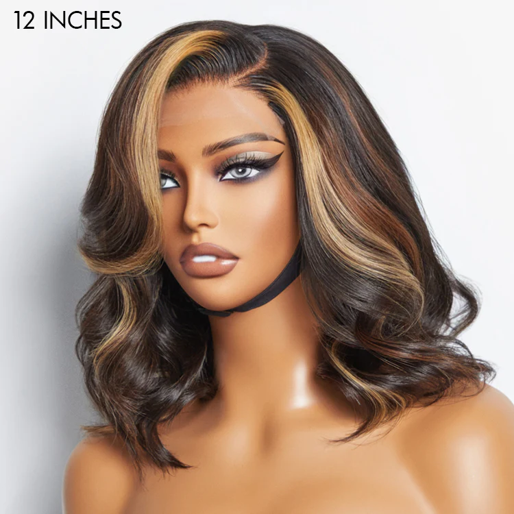 Brown Blonde Combo Highlight Loose Wave Glueless 5x5 Closure HD Lace Wig - Image 5