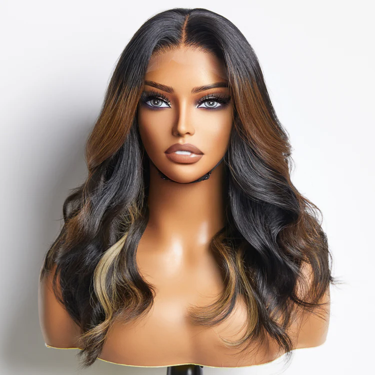 Combo Highlight Loose Wave Glueless 5x5 Closure HD Lace Wig | Large & Small Cap Size - Image 4