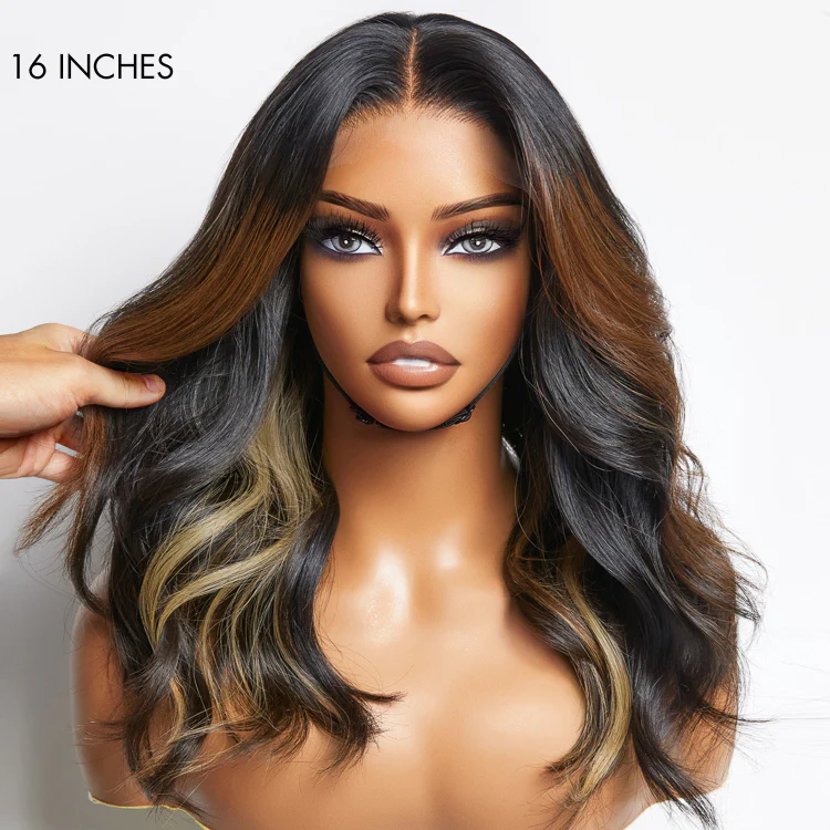 Combo Highlight Loose Wave Glueless 5x5 Closure HD Lace Wig | Large & Small Cap Size - Image 5