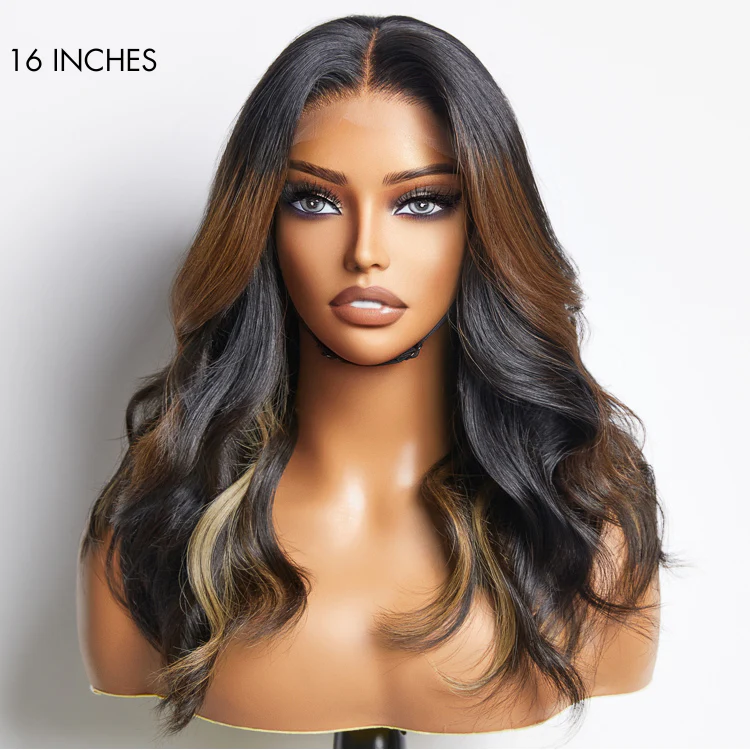Combo Highlight Loose Wave Glueless 5x5 Closure HD Lace Wig | Large & Small Cap Size - Image 6