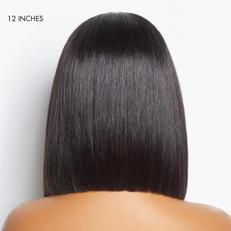 Purple Highlights Glueless 5x5 Closure HD Lace Bob Wig | Large & Small Cap Size - Image 4