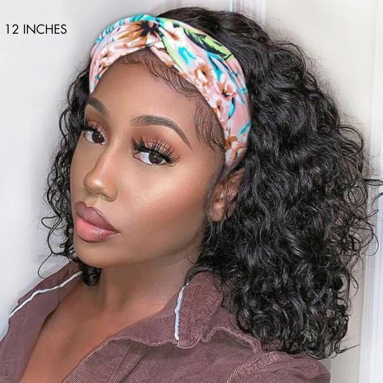 Natural Black Loose Deep Wave Glueless Headband Wig 100% Human Hair (Get Free Trendy Headbands) - US Only - Image 5