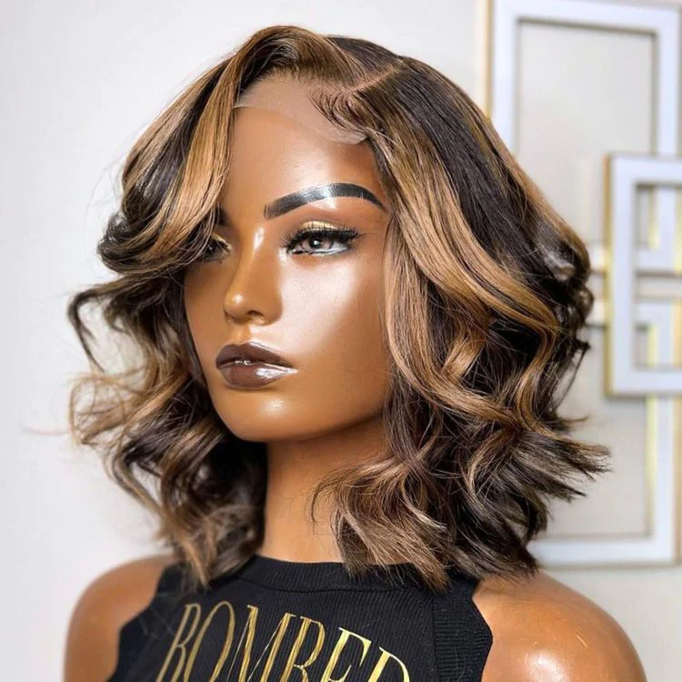 Luvme Hair Blonde Mix Loose Wave 5x5 Closure HD Lace Glueless Side Part Short Wig - US Only - Image 2