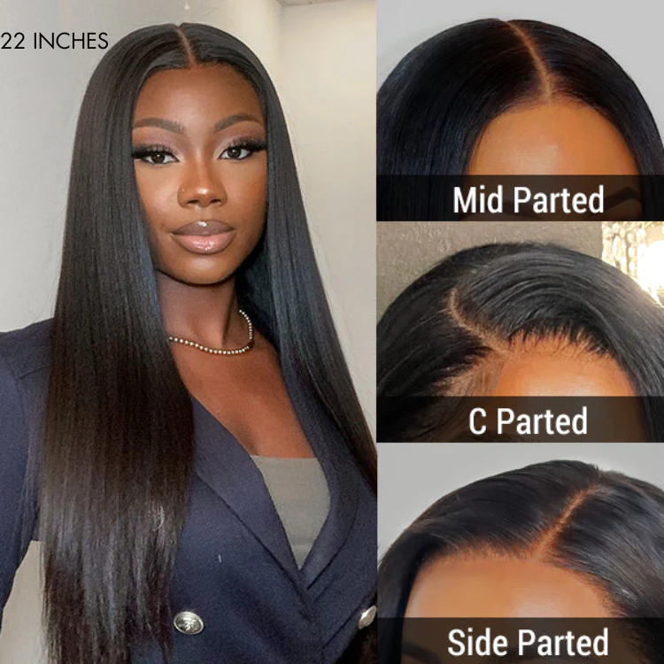 LUVME 180% Density Ion Perm Straight Glueless 5x5 Closure HD Lace Wig - Image 2