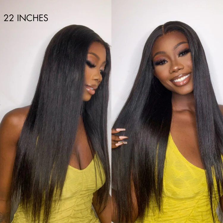 LUVME 180% Density Ion Perm Straight Glueless 5x5 Closure HD Lace Wig - Image 4